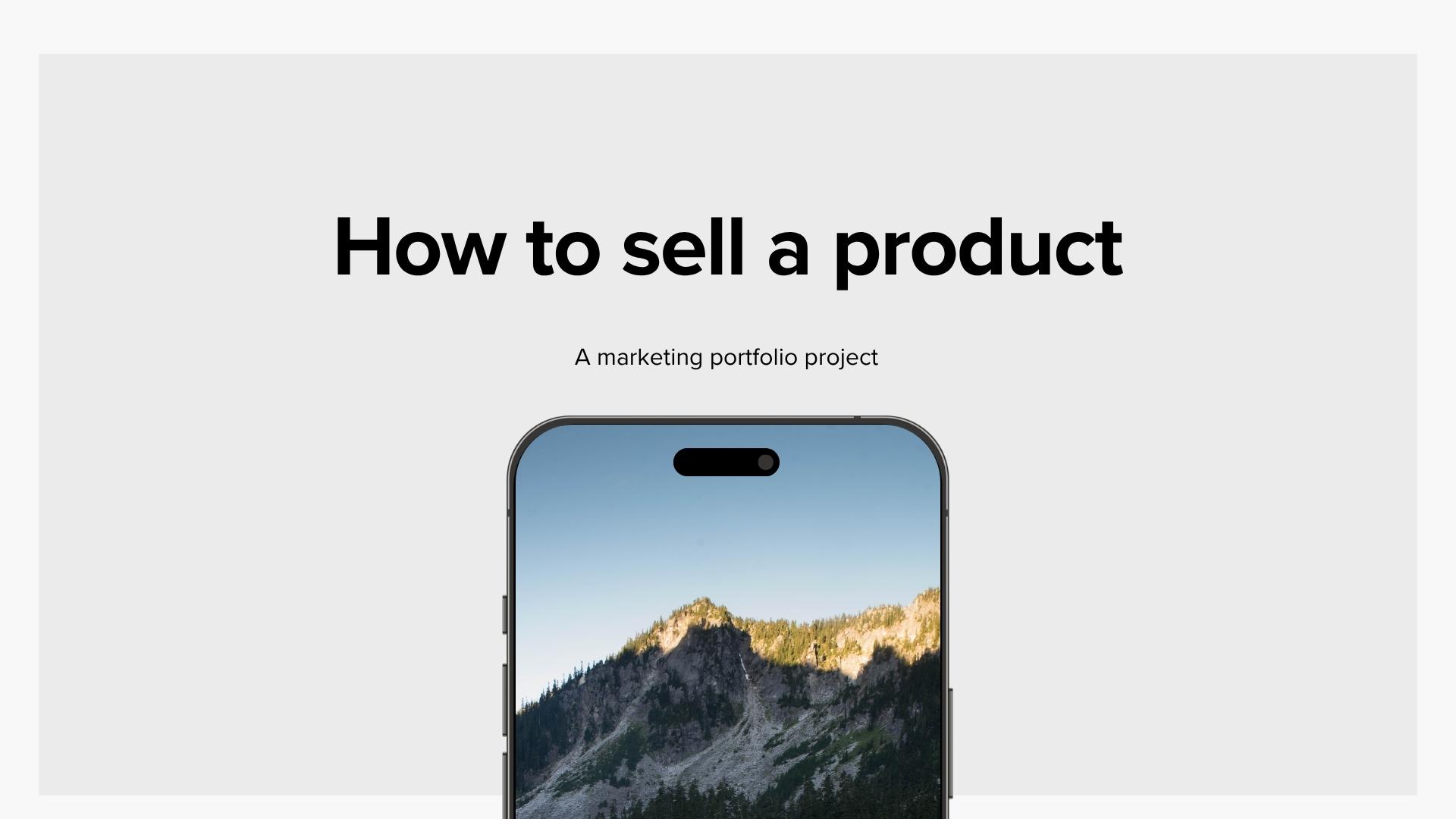 Marketing project ideas for students: How to sell a product
